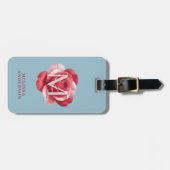 Custom Initial Rose iPhone Case | Modern Floral ラゲッジタグ (正面横)