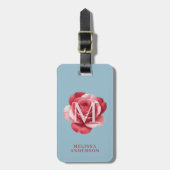 Custom Initial Rose iPhone Case | Modern Floral ラゲッジタグ (正面縦)