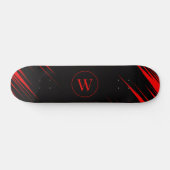 Custom Initial Skateboard with Red and Black Sport スケートボード (横)