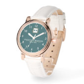 Custom initials floral anniversary monogramed 腕時計 (傾斜)