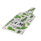  Custom initials Herbs seamless pattern  カッティングボード (角)