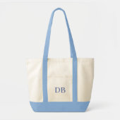 Custom Initials Jumbo Tote Bag トートバッグ (正面)