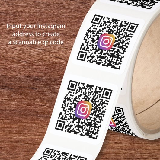 Custom Instagram QR Code スクエアシール