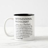 Custom Interventional Radiologist Definition Funny ツートーンマグカップ (左)