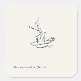 Custom Introvert Gift Minimalist Line Art スクエアシール