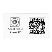 Custom Inventory QR | Asset ID Business Tracking ラベル (正面)