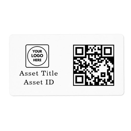Custom Inventory QR | Asset ID Business Tracking ラベル (正面)