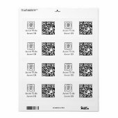 Custom Inventory QR | Asset ID Business Tracking ラベル (フルシート)