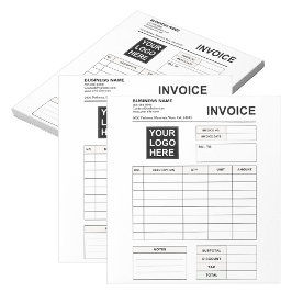 Custom Invoice Order Forms & Business Logo ノートパッド