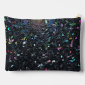 Custom Iridescent Abstract Stained Glass Pattern アクセサリーポーチ (裏面)