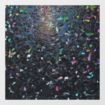 Custom Iridescent Abstract Stained Glass Pattern