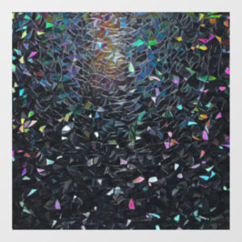 Custom Iridescent Abstract Stained Glass Pattern ウィンドウサイン