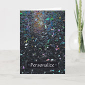 Custom Iridescent Abstract Stained Glass Pattern カード (正面)