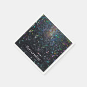 Custom Iridescent Abstract Stained Glass Pattern スタンダードカクテルナプキン (角)