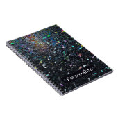 Custom Iridescent Abstract Stained Glass Pattern ノートブック (右側)