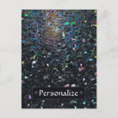 Custom Iridescent Abstract Stained Glass Pattern ポストカード (正面)