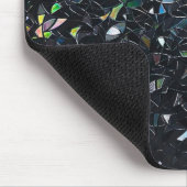 Custom Iridescent Abstract Stained Glass Pattern マウスパッド (コーナー)