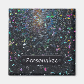 Custom Iridescent Abstract Stained Glass Pattern マグネット (正面)