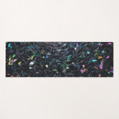 Custom Iridescent Abstract Stained Glass Pattern ヨガマット (正面(横))