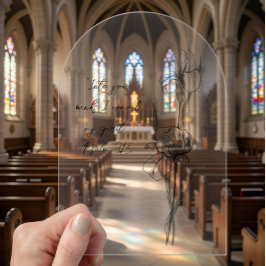 Custom Iris Arch Acrylic Memorial Card アクリル招待状