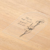 Custom Iris Arch Acrylic Memorial Card アクリル招待状 (レイダウン)