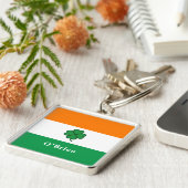 Custom Irish Flag Bottle Opener with Last Name キーホルダー (側面)