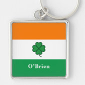 Custom Irish Flag Bottle Opener with Last Name キーホルダー (正面)