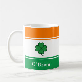 Custom Irish Flag Coffee Mug with Family Name コーヒーマグカップ