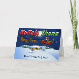 Custom Irish Gaelic Merry Christmas Nollaig Shona シーズンカード