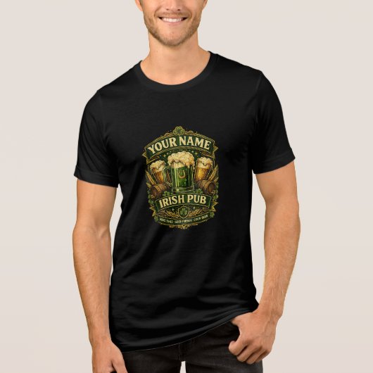 Custom Irish Pub Name Shirt トライブレンドＴシャツ (正面)