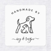 Custom Iron on Label for crafter with pet icon ラベル (デザイン1)