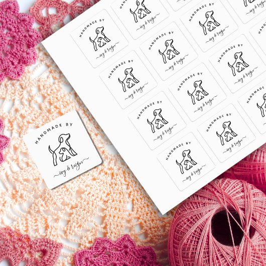 Custom Iron on Label for crafter with pet icon ラベル