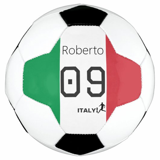 Custom Italy Soccer National Flag Colors Athlete サッカーボール (正面)
