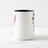 Custom January Birth Flower Mug - Carnation & Name マグカップ (中央)