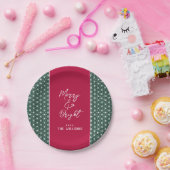 Custom Japandi Christmas Paper Plate – Asanoha  ペーパープレート (パーティー)