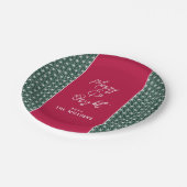 Custom Japandi Christmas Paper Plate – Asanoha  ペーパープレート (アングル)