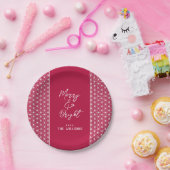 Custom Japandi Christmas Paper Plate – Asanoha  ペーパープレート (パーティー)