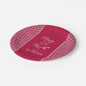 Custom Japandi Christmas Paper Plate – Asanoha  ペーパープレート (アングル)