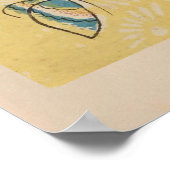 CUSTOM Japanese Butterfly Floral Pattern Art | ポスター (角)