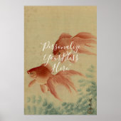 CUSTOM Japanese Goldfish Good Luck Art Print  ポスター (正面)