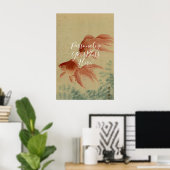 CUSTOM Japanese Goldfish Good Luck Art Print  ポスター (ホームオフィス)