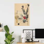 CUSTOM Japanese Hane Feather Game Print ポスター (ホームオフィス)