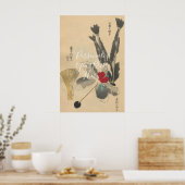 CUSTOM Japanese Hane Feather Game Print ポスター (キッチン)