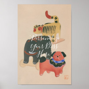 CUSTOM.Japanese Ukiyo-e Style Wall Art ポスター