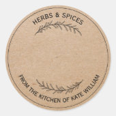 Custom Jar / Spice Blank Sticker Label ラウンドシール (正面)