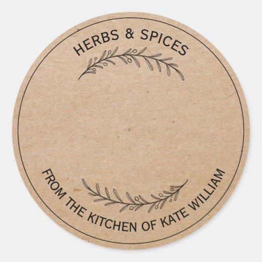 Custom Jar / Spice Blank Sticker Label  ラウンドシール (正面)