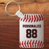 Custom Jersey Number & Name Baseball Player Design キーホルダー (正面)