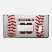 Custom Jersey Number & Name Baseball Player Design デスクマット (キーボード&マウス)