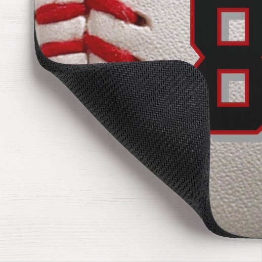 Custom Jersey Number & Name Baseball Player Design マウスパッド (コーナー)