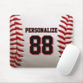 Custom Jersey Number & Name Baseball Player Design マウスパッド (マウス)